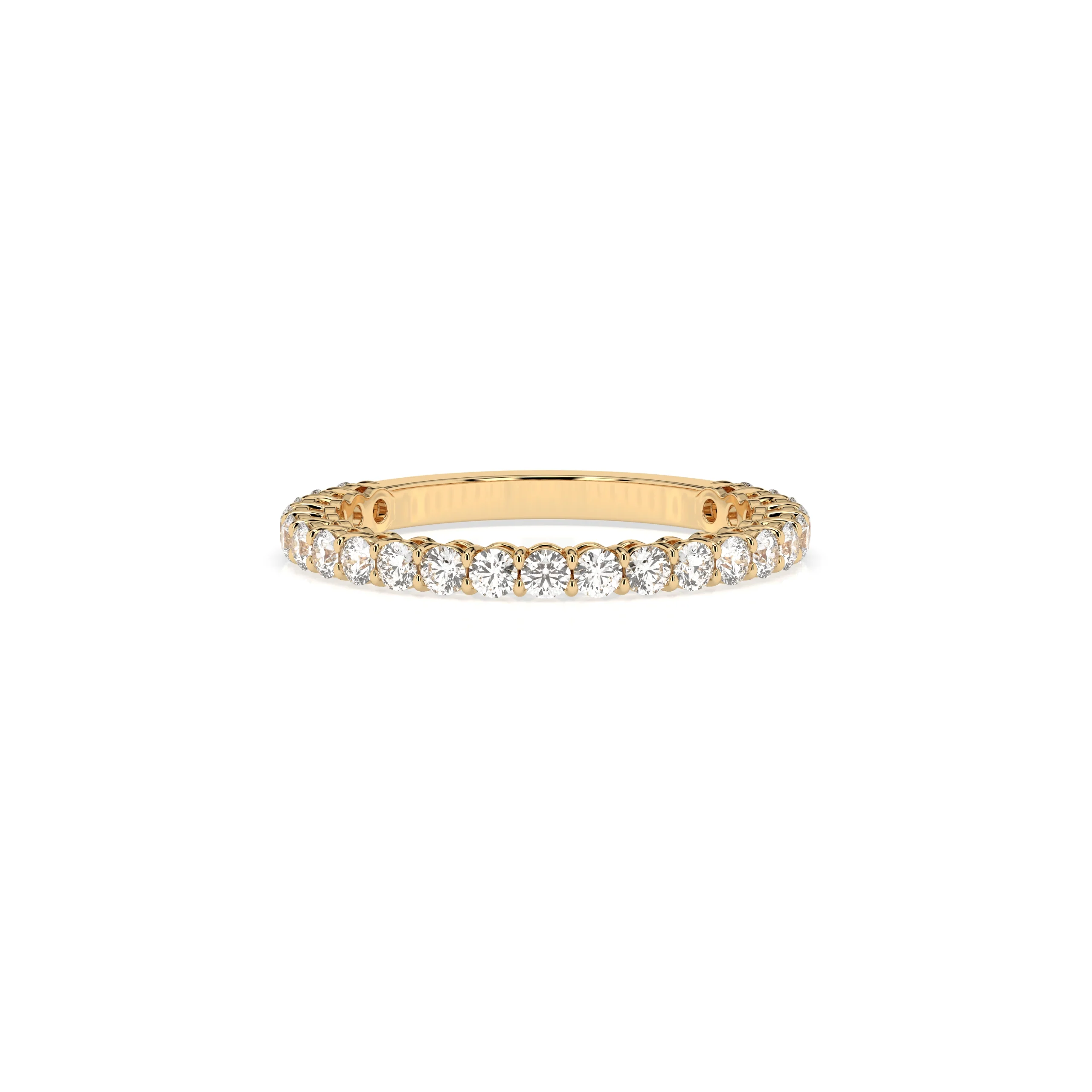Teya 3/4 Pave Ring - Yellow Gold - Image 6