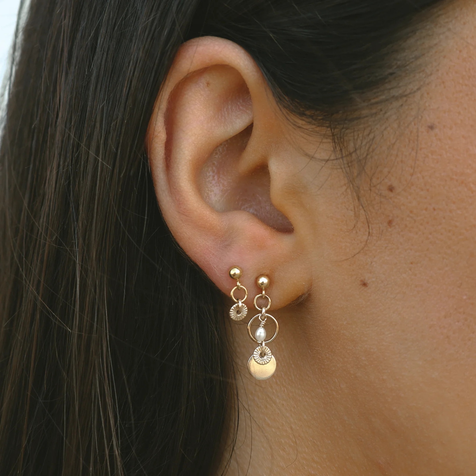 Caia Earrings - Gold - Image 4